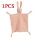 1PCS Organic Cotton Baby Sleeping Bib Organic Cotton Gauze Muslin Doll Saliva Bibs Rabbit Quilt Soothing Towel