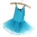 Bullpiano 2-8Y Ballet Costume Tutu Dress Dance Party Skate Leotard for Baby Girls Blue