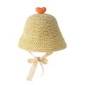 Baby Girl Straw Hat Outdoor Baby Sun Protection Hats with Top Heart Summer Beach Cap for Infant Toddler Girls