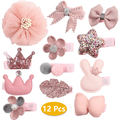 12 Pcs Snap Hair Clips Barrettes for Girls Toddlers Kids Hair Accessories