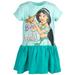 Disney Princess Jasmine Toddler Girls French Terry Short Sleeve Dress Turquoise 2T