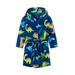 One opening Unisex Children Hooded Sleeping Gown Dinosaur Print/Solid Color Bath Robe