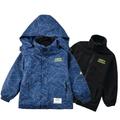 URMAGIC URMAGIC 3-13Y Child Boys Fleece Jacket Windbreaker 2-in-1 Fashion Outdoor Jakcet