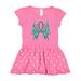 Inktastic Ovarian Cancer Awareness with Butterfly Ribbon Words Girls Toddler Dress