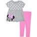 Disney Minnie Mouse Infant Baby Girls T-Shirt Dress and Leggings Outfit Set Infant to Big Kid