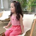 Esho Kids Toddler Girls Casual Cute Embroidery Cherry Cami Tops Tank Top Kids Sleeveless Camisole T-Shirt Basic Top Tee 3-8T