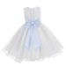 Ekidsbridal White Lace Organza Flower Girl Dress Toddler Christening Princess Pageant Communion Baptism Ballroom Gown 186T M