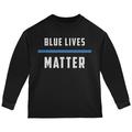 Police Blue Lives Matter Thin Blue Line Toddler Long Sleeve T Shirt Black 2T