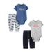 Carter s Child of Mine Baby Boy Short Sleeve Bodysuit and Pant Outfit 4 pc Set 0/3 Months - 24 Months