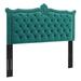 Louisa Tufted Performance Velvet Twin Headboard in Teal