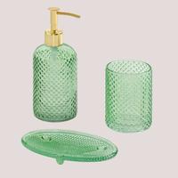 Badezimmerzubehör-Set aus Glas Damarli Grün Apfel - Grün Apfel - Sklum