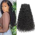 Brazilian Water Wave Bundles Human Hair Bundles Water Wave Wet and Wavy Human Hair 4 Bundles for Black Women Curly Wave Human Hair 4 Bundles 20 22 24 26 Human Hair Bundles Water Wave Hair Extensions