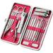 Manicure Pedicure Set Nail Clippers 18 Piece Stainless Steel Manicure Kit Professional Grooming Kit Nail Tools with Luxurious Travel Case (Rose)