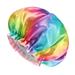 Shower Cap for Women Reusable Double-Layer Waterproof Bathing Cap Waterproof Exterior EVA Hair Cap for All Hair Lengths