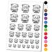 Happy Holidays Snow Globe Christmas Snowman Water Resistant Temporary Tattoo Set Fake Body Art Collection - White