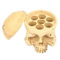 7 Holes Tattoo Pigment Ink Cup Holder Skull Tattoo Ink Cap Cup Holder Stand Skull Head Stand