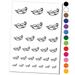 Two Peas in a Pod Water Resistant Temporary Tattoo Set Fake Body Art Collection - Red