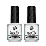 Seche Vite Dry Fast Top Coat for Nail Polish and Manicure (2 pack 0.5 oz)