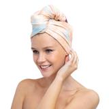 Kitsch Microfiber Hair Towel Wrap -Quick Dry Curly Hair Wraps for Women Wet Hair (Sunset Tie Dye)