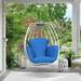 Hanging Egg Hammock Swing Chair with Hanging Kit Weatherproof Cushion