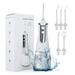 Portable Cordless Dental Water Flosser Dental Oral Irrigator Teeth Cleaner IPX7 Waterproof Rechargeable Water Pick for Travel and Home 220ml White