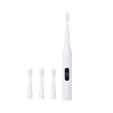 Home Savings Clearance! ZCFZJW Electric Toothbrush Electric Toothbrush With 4 Brush Heads LCD Display Smart -9 Speed Electric Toothbrush IPX7 Waterproof