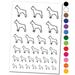 Boston Terrier Dog Outline Water Resistant Temporary Tattoo Set Fake Body Art Collection - White