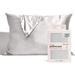 Kitsch Satin Pillowcase for Hair & Skin - Standard Queen 0.10 Length 26.00 Width (Silver 1 Pack)