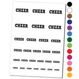 Cheer Cheerleading Fun Text Water Resistant Temporary Tattoo Set Fake Body Art Collection - Red