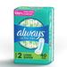 Always Ultra Thin Pads Without Wings Size 2 Long Super Absorbency 40 CT