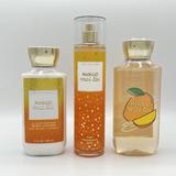 Bath and Body Works Mango Mai Tai Body Lotion Fine Fragrance Mist and Shower Gel 3-Piece Bundle