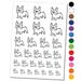 Frenchie Standing French Bulldog Dog Water Resistant Temporary Tattoo Set Fake Body Art Collection - White