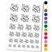 Santa Claus and Elves Loading Gifts into Bag Water Resistant Temporary Tattoo Set Fake Body Art Collection - White