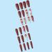 Fofosbeauty 24pcs Press on False Nail Tips Extra Long Coffin Manicure Full Cover Fake Nails French Butterfly