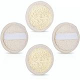 Facial Loofah Pads Round Complexion Natural Loofah Facial Discs Exfoliating Facial Loofah Skin Scrub Pack of 4