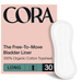 Cora 100% Organic Cotton Topsheet Bladder Incontinence Liners Long Length (30 Count)