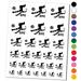 Volleyball Woman Dive Sports Move Water Resistant Temporary Tattoo Set Fake Body Art Collection - White