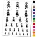 Stick Figure Boy Halloween Pirate Water Resistant Temporary Tattoo Set Fake Body Art Collection - White