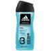 Adidas Ice Dive Refreshing 3-in-1 Body Hair & Face Wash Marine Extract 13.5 Ounce (Pack of 6)