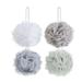 Loofah Bath Sponge L 60g Soft Set 4 Pack Pastel Colors - Extra Large Mesh Pouf Scrubber for Men and Women - Exfoliate with Big Lathering Cleanse