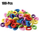 100Pcs Kids Hair Ties Assorted No Crease Elastic Hair Ties Rope Hair Bands Rope for Children