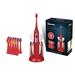 Pursonic 15-piece electric sonic toothbrush in red