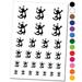 Cat Playing Badminton Water Resistant Temporary Tattoo Set Fake Body Art Collection - Hot Pink