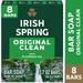 Irish Spring Bar Soap for Men Original Clean Mens Bar Soap 8 Pack 3.7 Oz Soap Bars