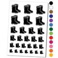 Rubber Rain Boots Water Resistant Temporary Tattoo Set Fake Body Art Collection - Light Blue