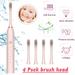 AMERTEER Electric Toothbrush IPX7 Waterproof Sonic Whitening Rechargeable Toothbrush for Adults Travel Design 6 Modes Power Toothbrush USB Fast Charging 4 Brush Heads