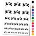 Two Love Doves Wedding Hearts Birds Water Resistant Temporary Tattoo Set Fake Body Art Collection - Brown