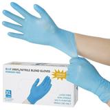 Gotydi 100pcs Professional Nitrile Gloves Multi-Purpose Vinyl Gloves Safety Work Gloves Latex Powder Free Gardening Nitrile Gloves for Home Kitchen Outdoor Use 9 Inch