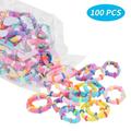 PhoneSoap Bands Bands Hair 100pcs Baby Rubber for Kids Girls Candy Elastic Hair Ties Multi Home Textiles color