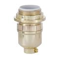 B&P LampÂ® Brass Plated Finish Med. Base Modern Keyless Lamp Socket With Uno Ring